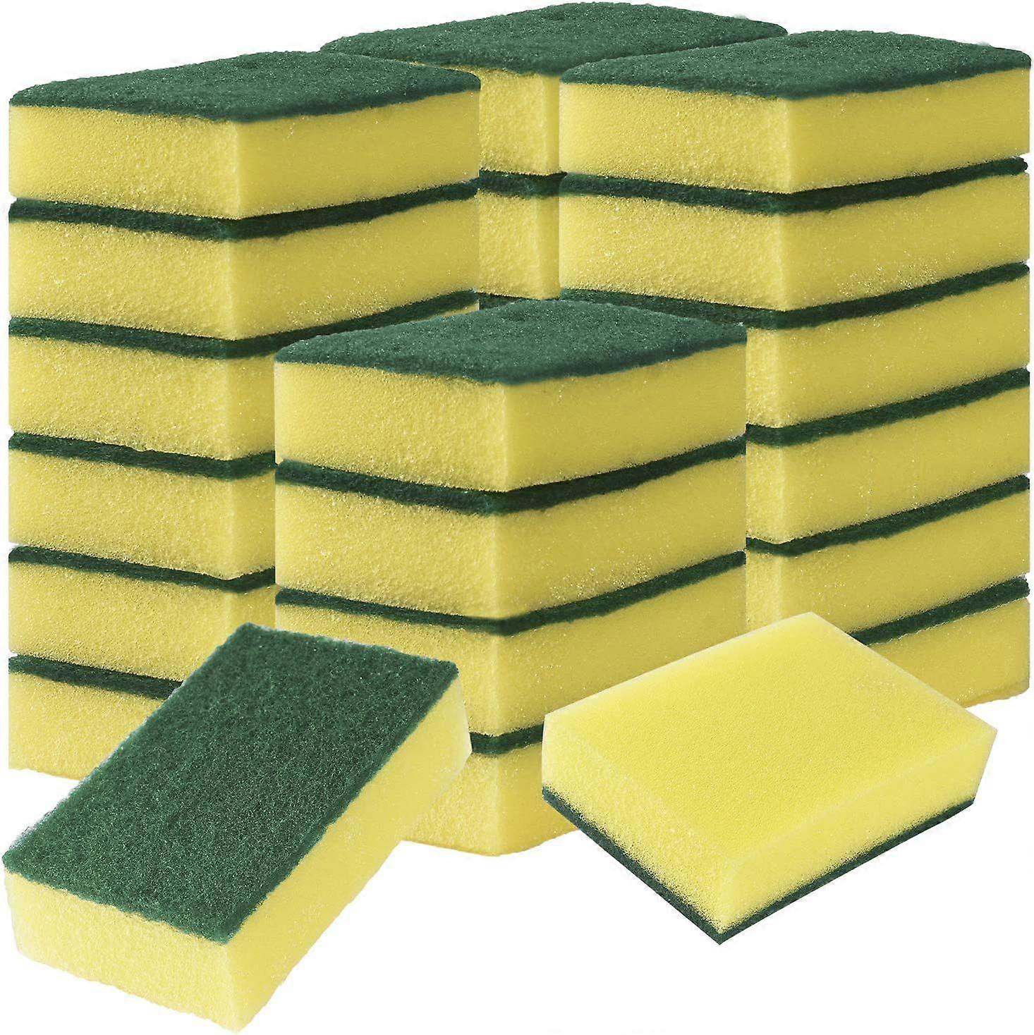 24 Pcs Non-Scratch Scrub Sponges with Abrasive Pads