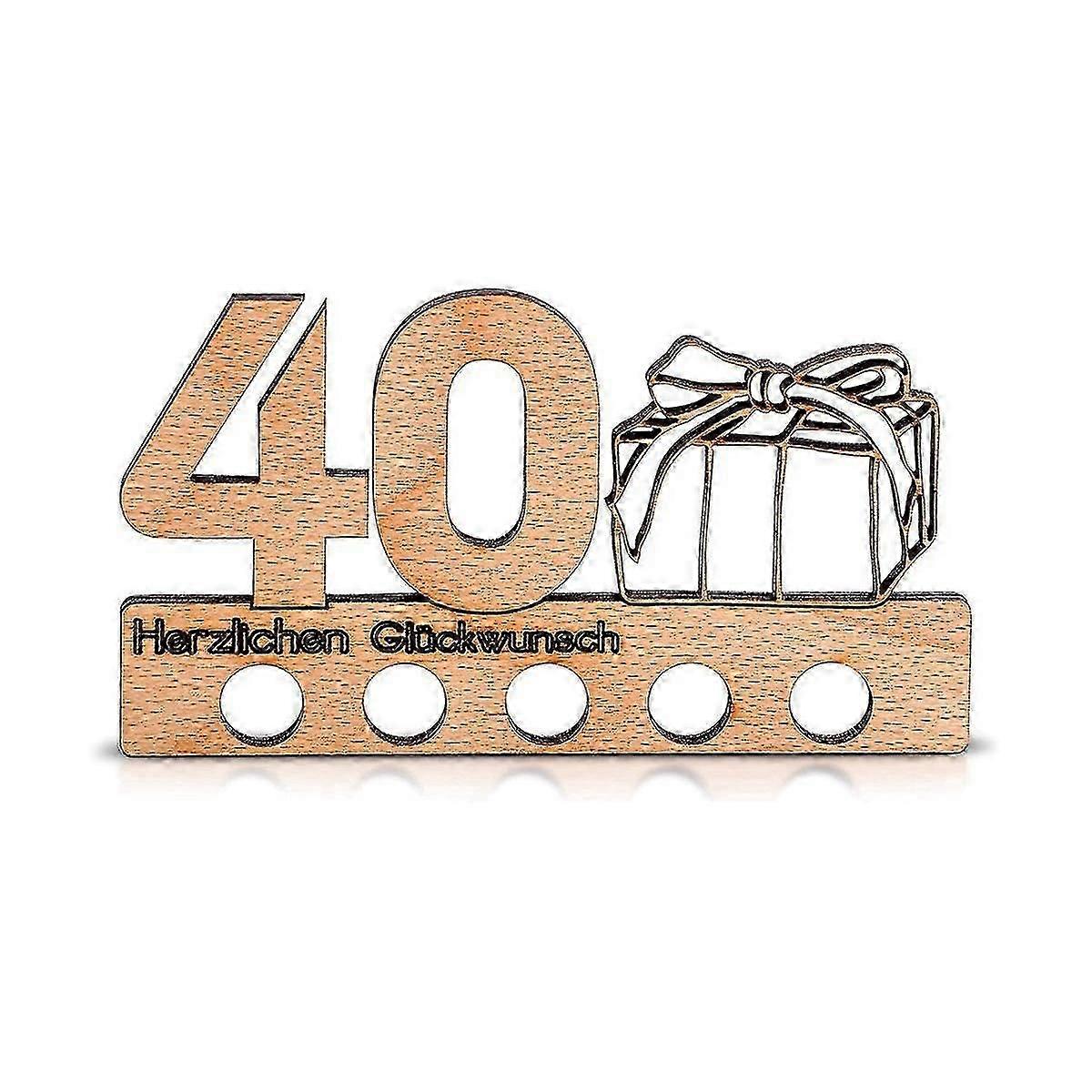 40-årsdag pengar gåva trä