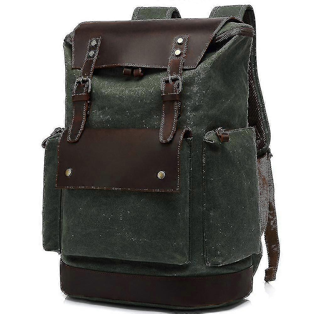Men's Backpack Retro Waterproof Canvas Travel Bag For College And University Students