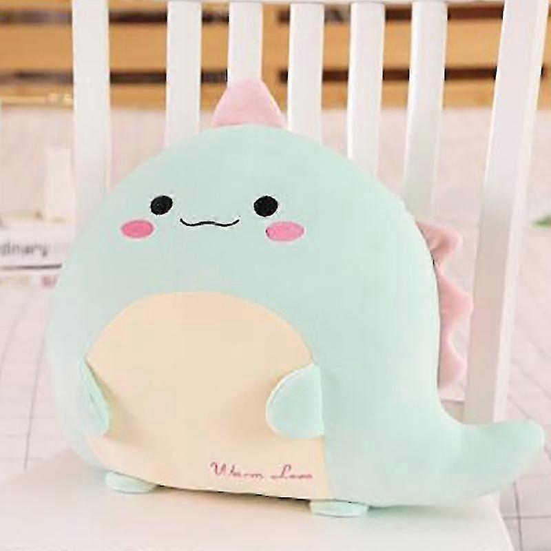 Plush Dinosaur Pillow Animal Hugging Toy Kids Cartoon Soft Cushion Warm Pillow For Winter 33x35cm_y High Quality
