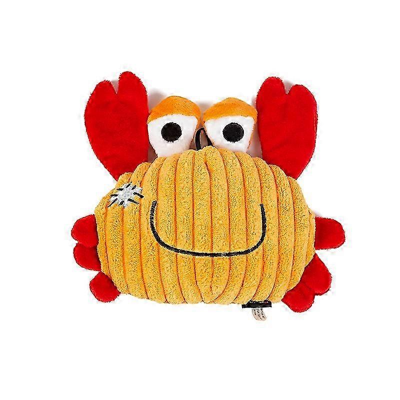 Plush Dog Toy - Tropical Sea Series Squid, Seahorse, Shark, Crab, Soft Squeaky Toy for Dogs