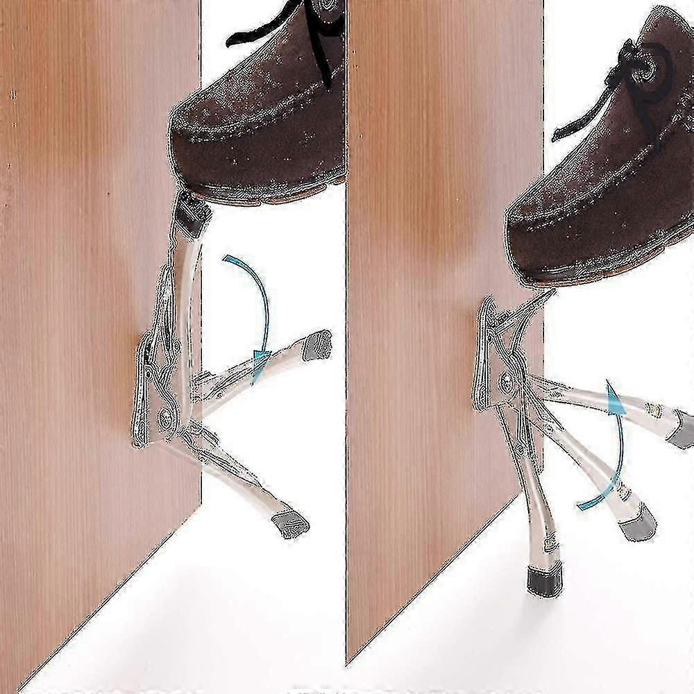 Door Stopper, 2 Packs Kickdown Door Stop With One Touch Adjustable Height And