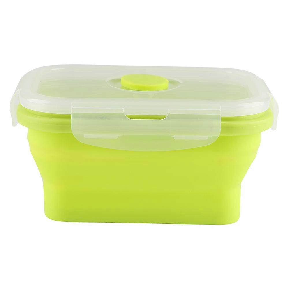 Rectangle Silicone Bento Box Collapsible Lunch Box Microwave Food Container