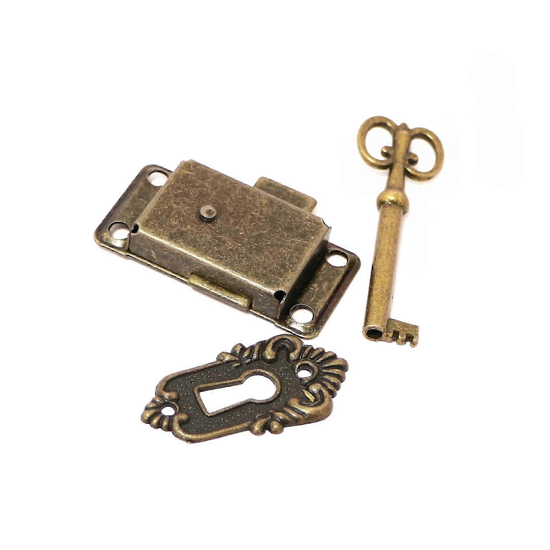 Antique Cabinet Door Locks with Keys (2 Sets) for Mailboxes, Lockers, Toolboxes & Vintage Furniture