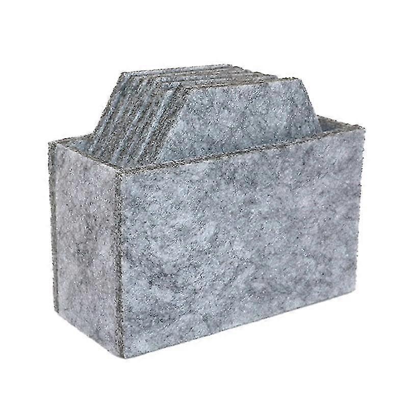 8-Pack Felt Heat Insulated Coaster Mats, Round Square Hexagon Table Protectors