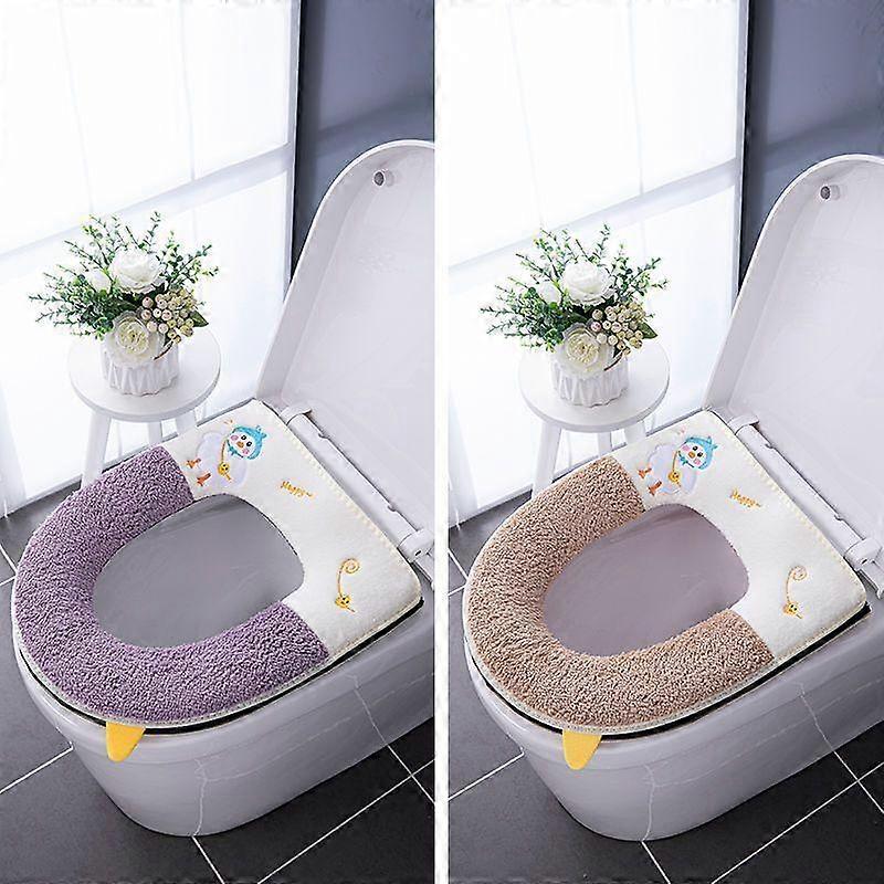 Universal Closestool Cushion Fully Enclosed Closestool Cushion Thickened Closestool Cover Cartoon Waterproof Cushion Zipper Closestool Cushion