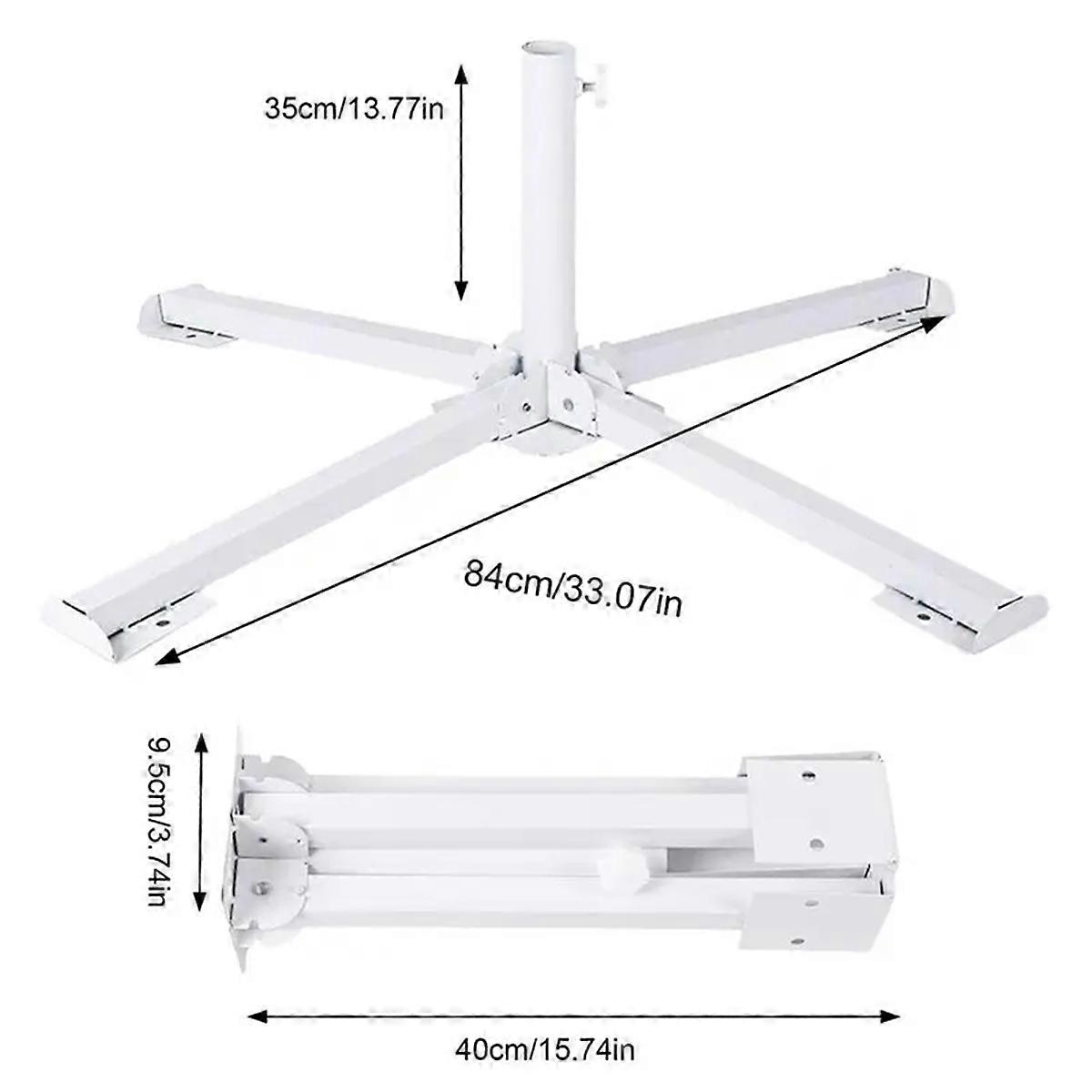Umbrella Base Foldable Outdoor Patio Parasol Weight Base White