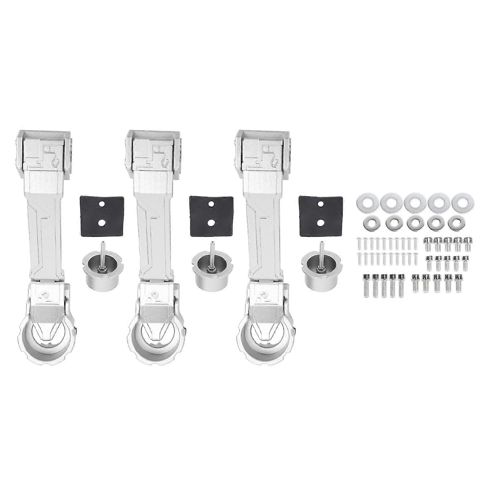 3 PCS Car Exterior Mechanical Door Handles Kit Stylish Look Aluminium Alloy Door Handles Kit for JK 2007-2017 Silver
