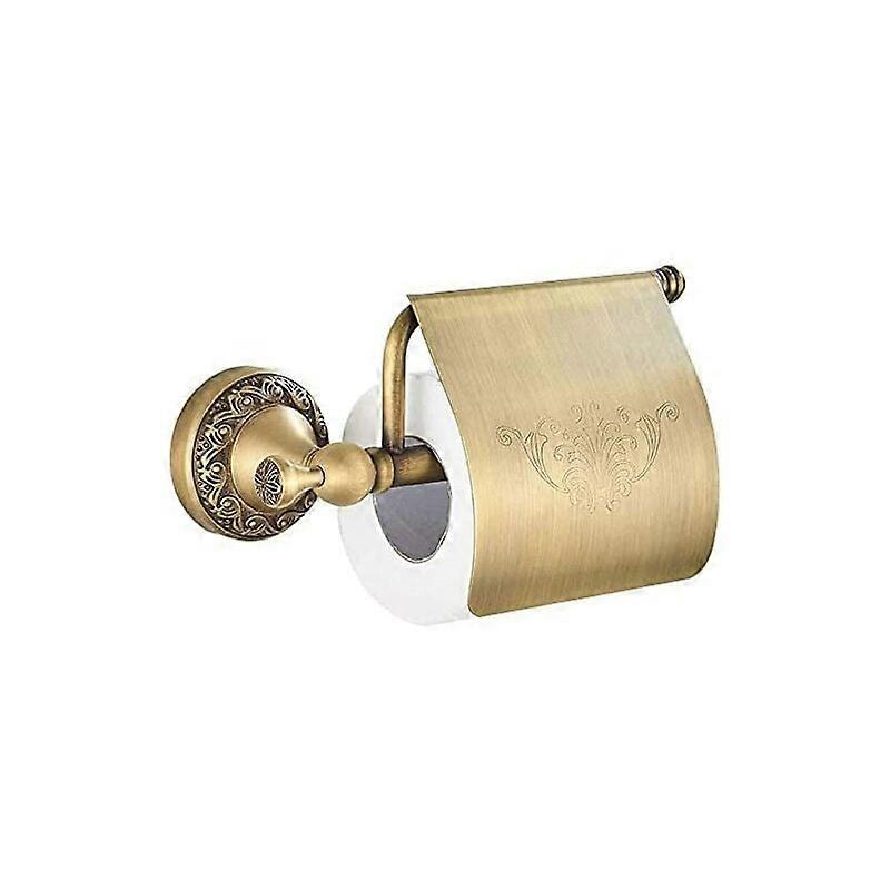 Bathroom Hardware, Adjustable Length Solid Brass Construction, Antique Brass Finish Wall Mounted Accessories (Includes Phone Shelf)