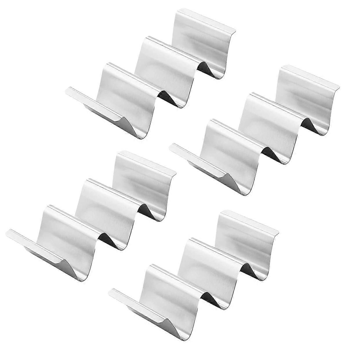 Master Chef's Choice, Stainless Steel Taco Shell Shapers U-Shaped, Space Saving Stackable For Culinary Creativity