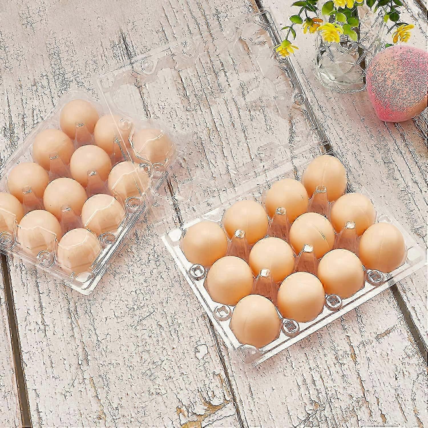 Personalized Plastic Egg Carton With Lid – Clear, 12.5" Length, Chicken Farm Decal