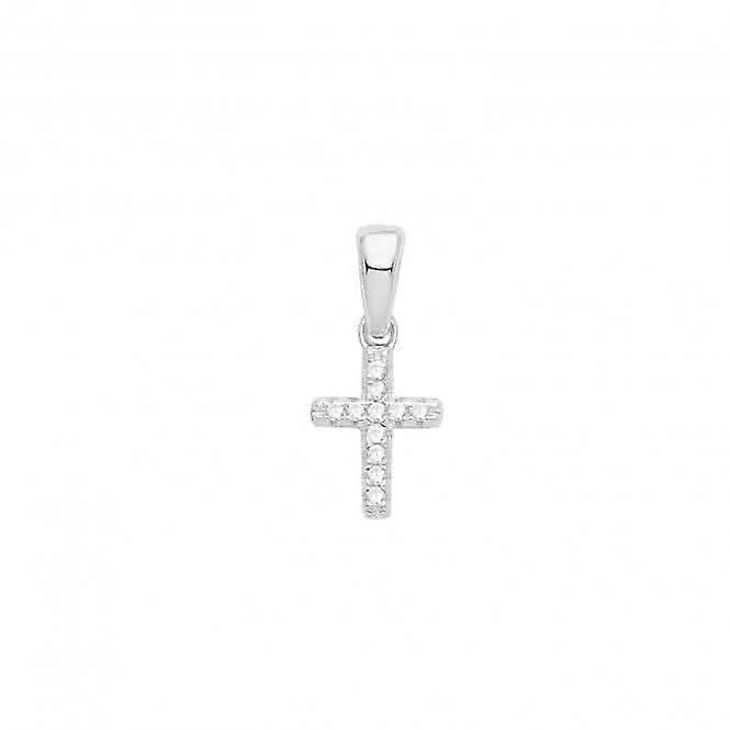 Acotis Silver Cross Rhodium Zirconia Set G61078