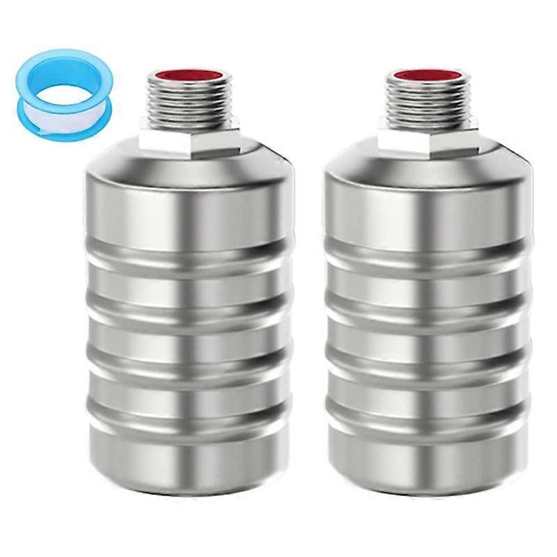 2Pcs Stainless Steel Fully Automatic Water Level Control Float Valve, Auto Shut Off Mini Float Valve