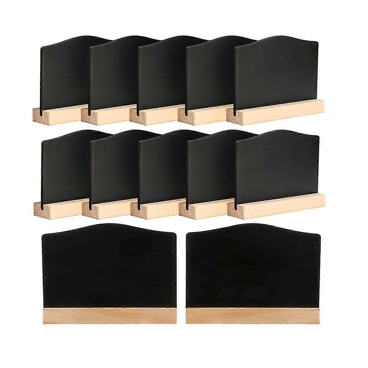 12 Mini Chalkboard with Stand, Small Blackboard Wooden Signs