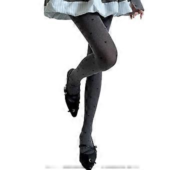 Medias semi opacas para mujer Cintura alta Pantimedias de control Top Medias de pantimedias Medias de seda de invierno Disfraces de cosplay Amor blanco lechoso