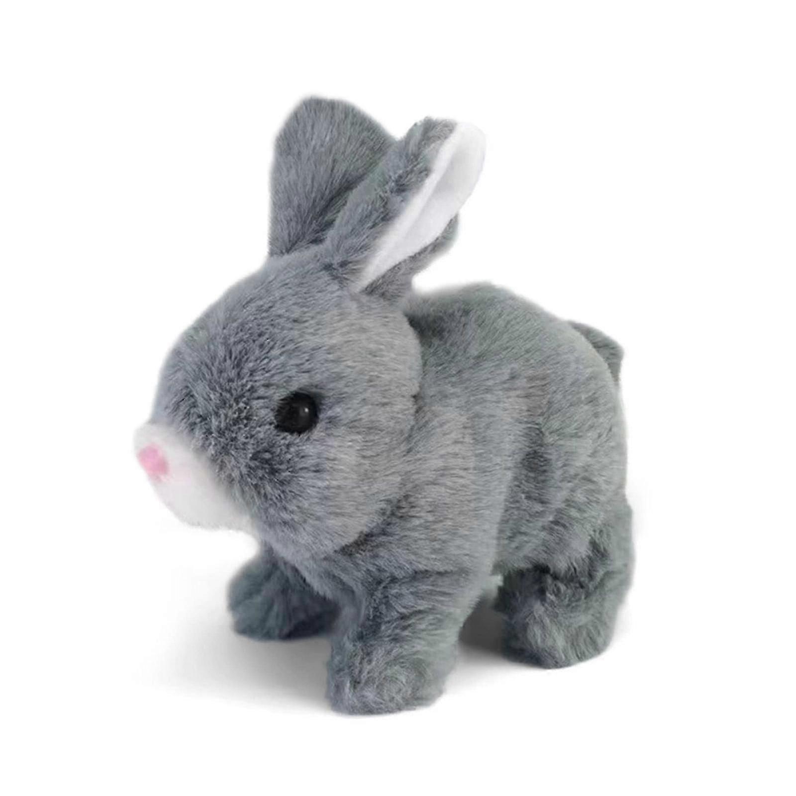 Interactive Walking Talking Plush Bunny Toy, Easter Stuffed Animal with Carrot, Educational Toy for Kids Over 3