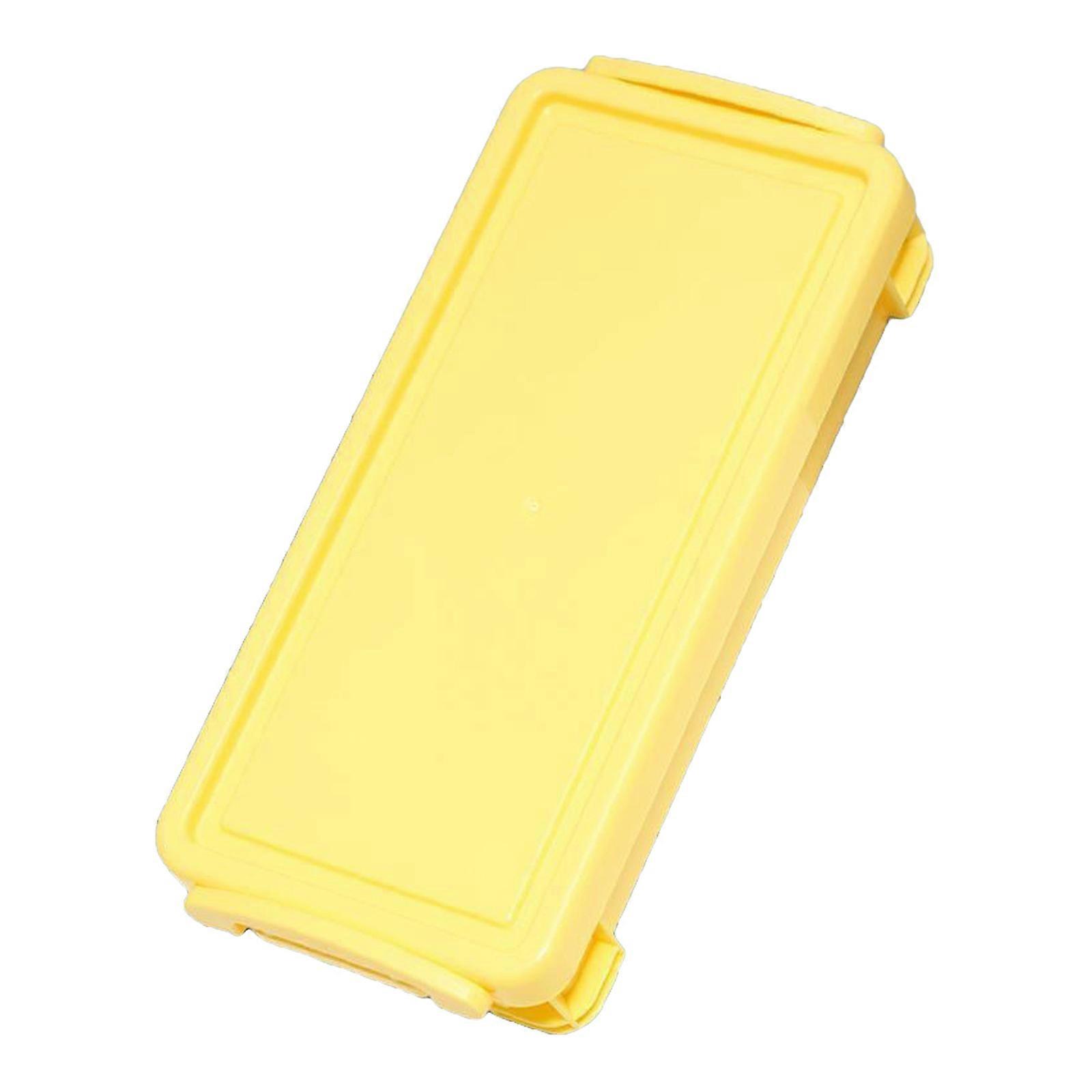 Pencil Box High Capacity Pencil Case Pen Pencil Box Colorful Pencil Storage Case Space Saving Pen Case Storage Container Yellow