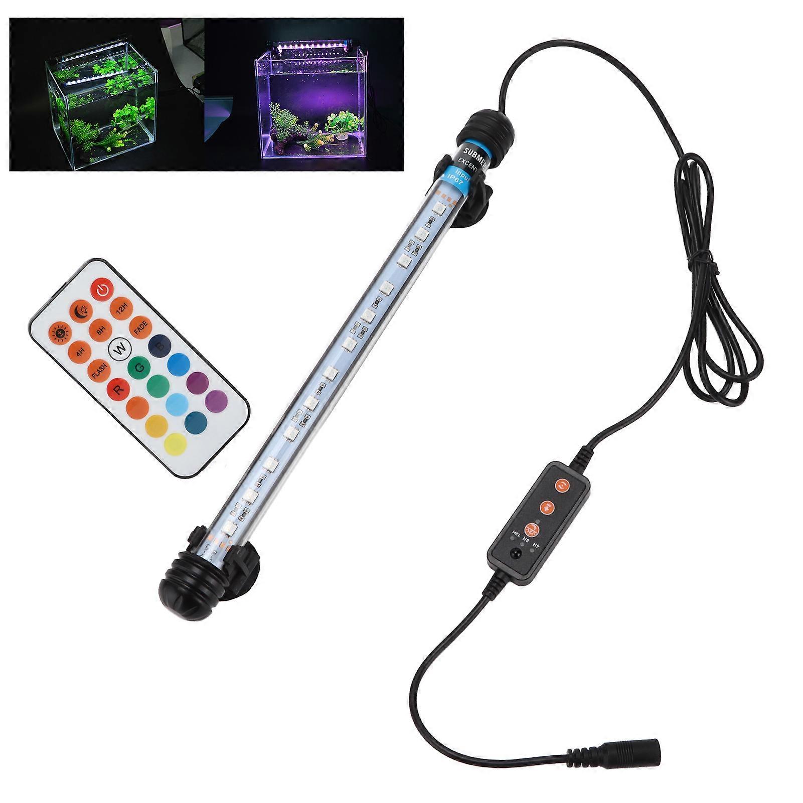 Adjustable Timing LED Aquarium Light 12 Beads 110-240V US Plug