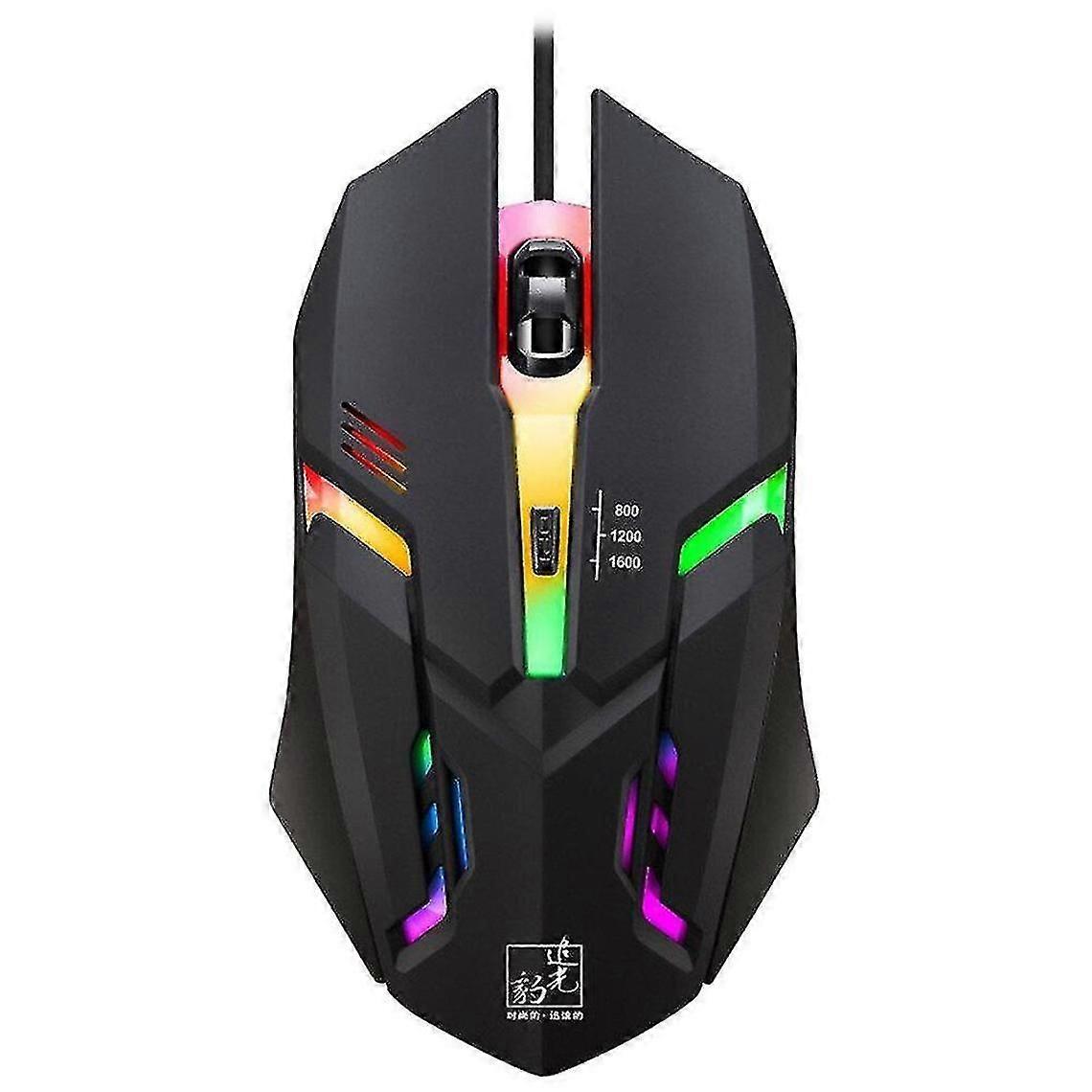 7 Bright Colorful Abs Wired Light 4 Button 1600dpi Optical USB ergonomic Pro Gamer Optical Wired