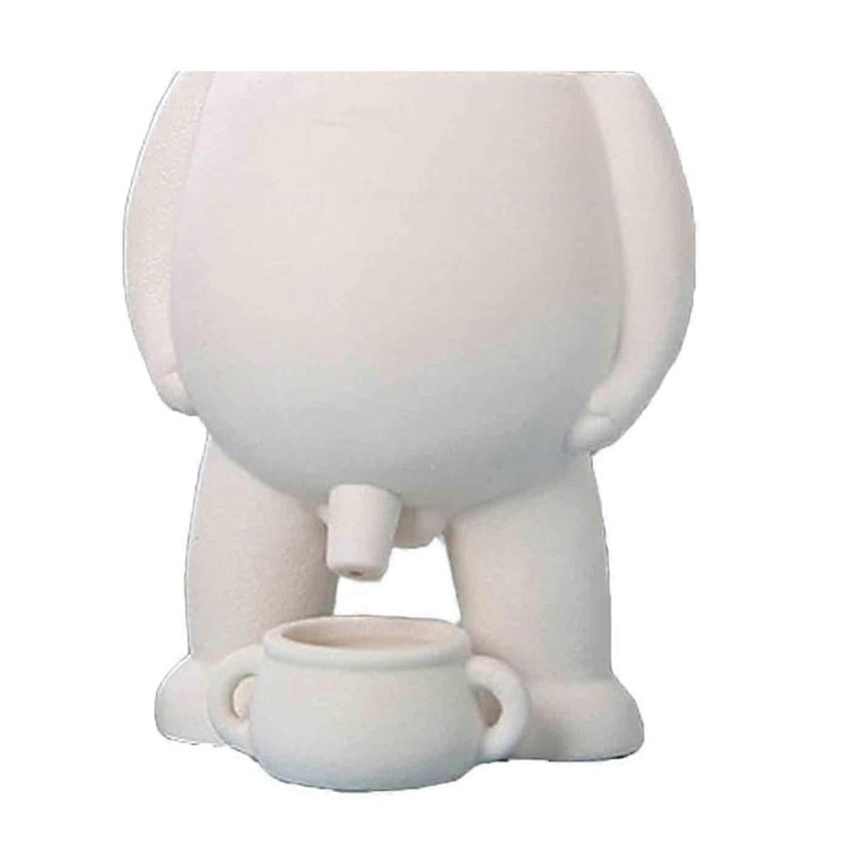 Peeing Funny Vase,Novelty Peeing Planter Pot, B