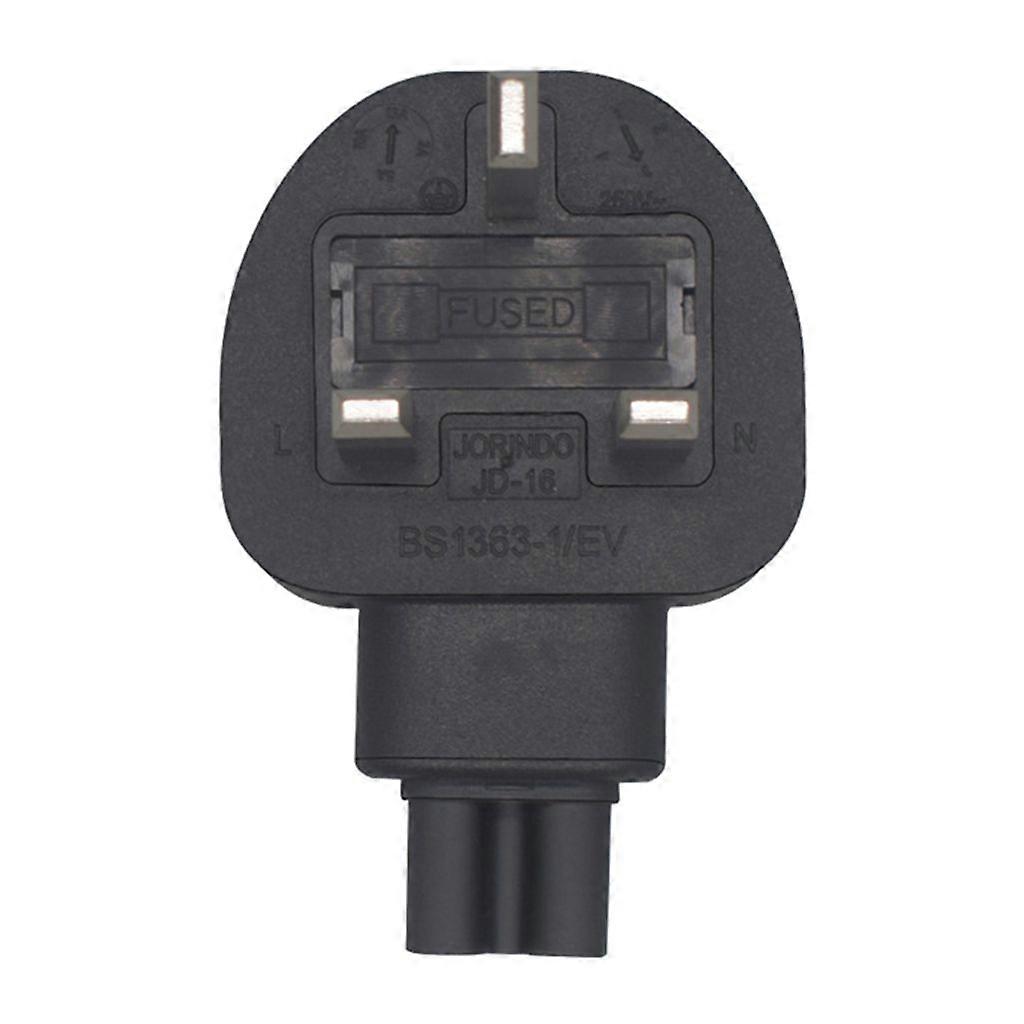 PVC UK 3Pin Plug To C5 Cloverleaf Tail Conversion IEC320 C5 Power Adapter