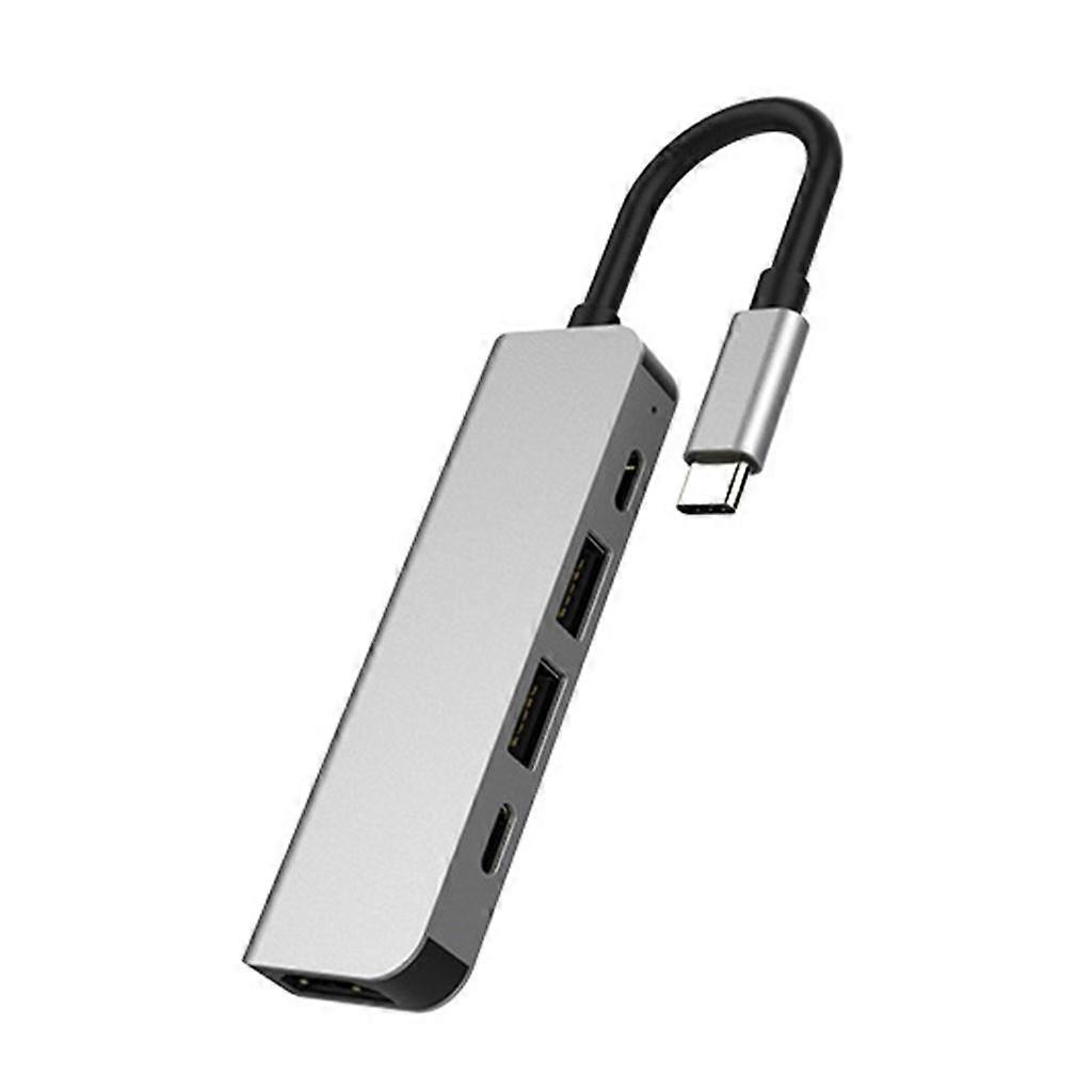 USB HUB Adapter to HDMI-compatible 2x USB TypeC Splitter Support PD60W
