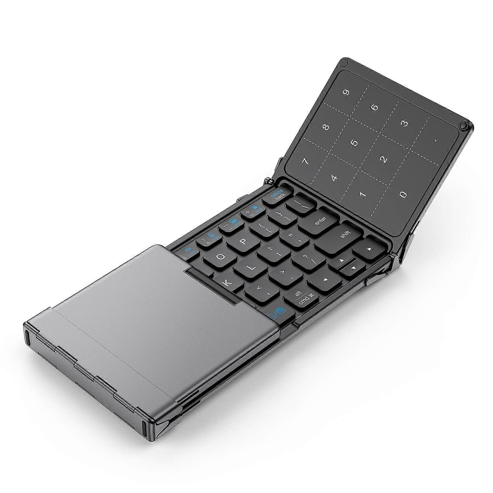 Foldable Bluetooth Keyboard Rechargeable for Travel Compatible with iPad Pocket Size
