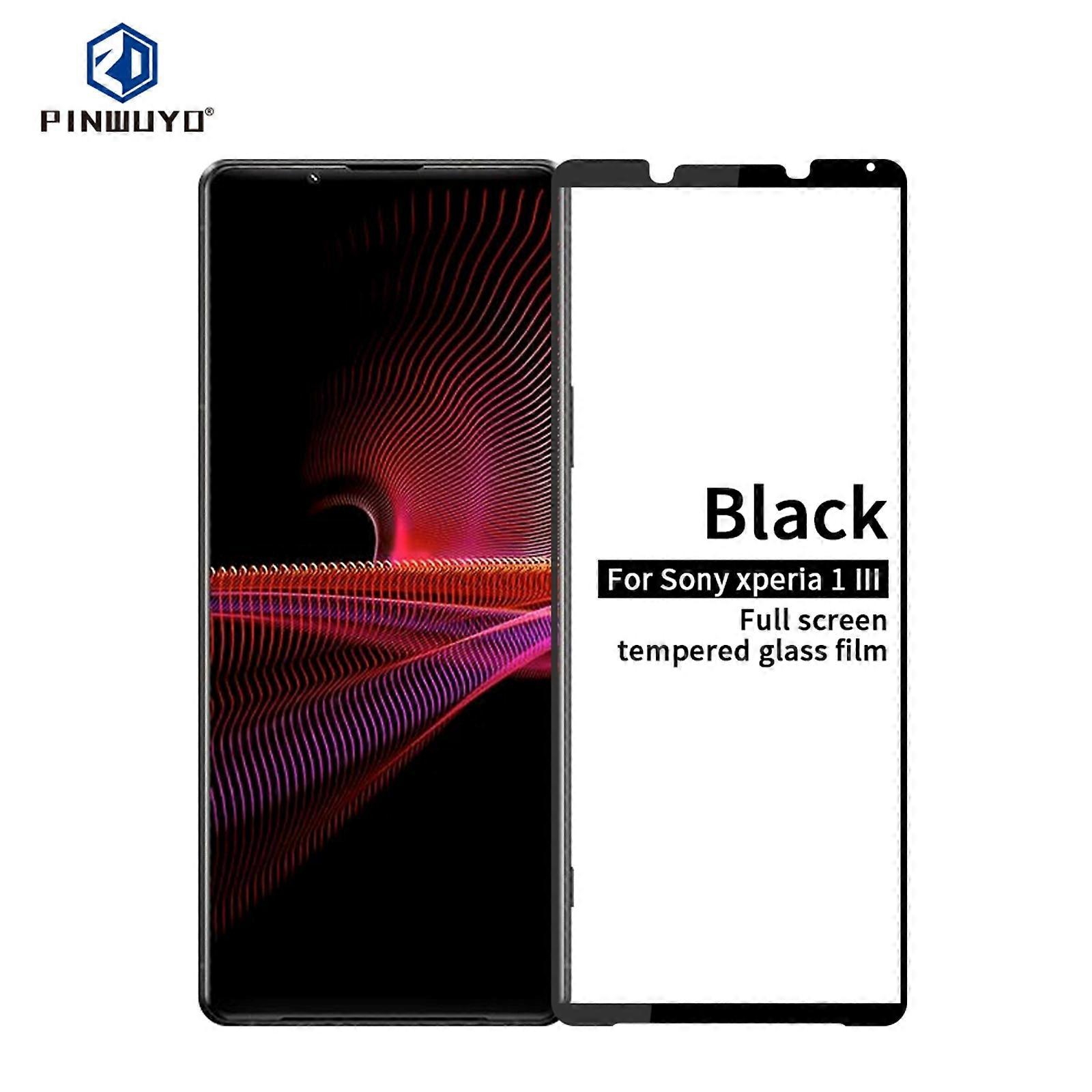 For Sony Xperia 1 III PINWUYO 9H 2.5D Full Screen Tempered Glass Film(Black)