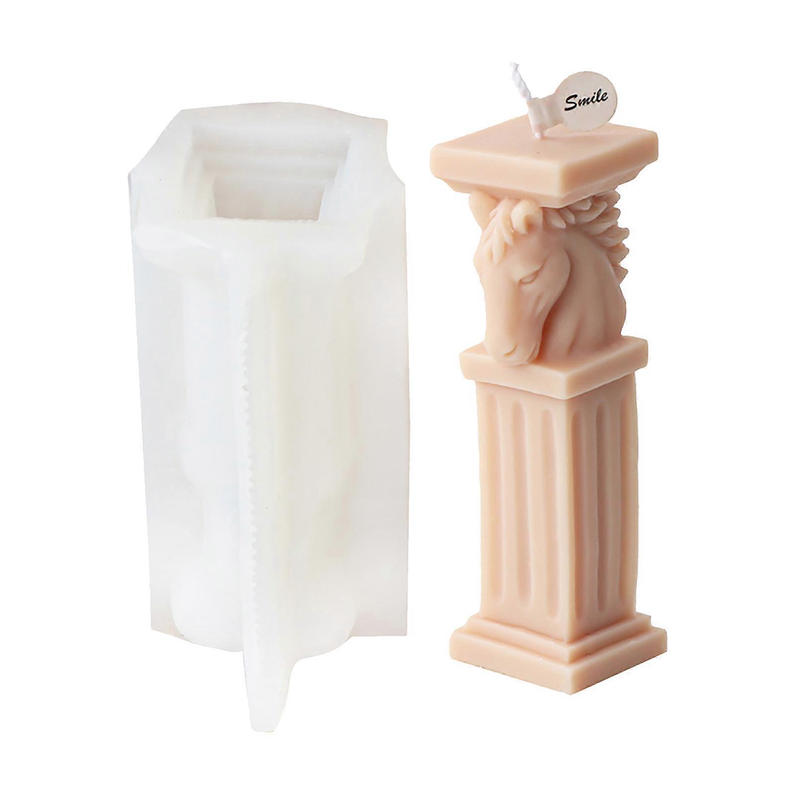 Flexible Column Shape Scented Candle Mold Unique Column Shaped Candle Crafting Mold Silicone Mold for Artistic Crafters