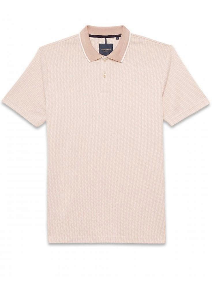 Men's Guide London Jacquard Polo Beige