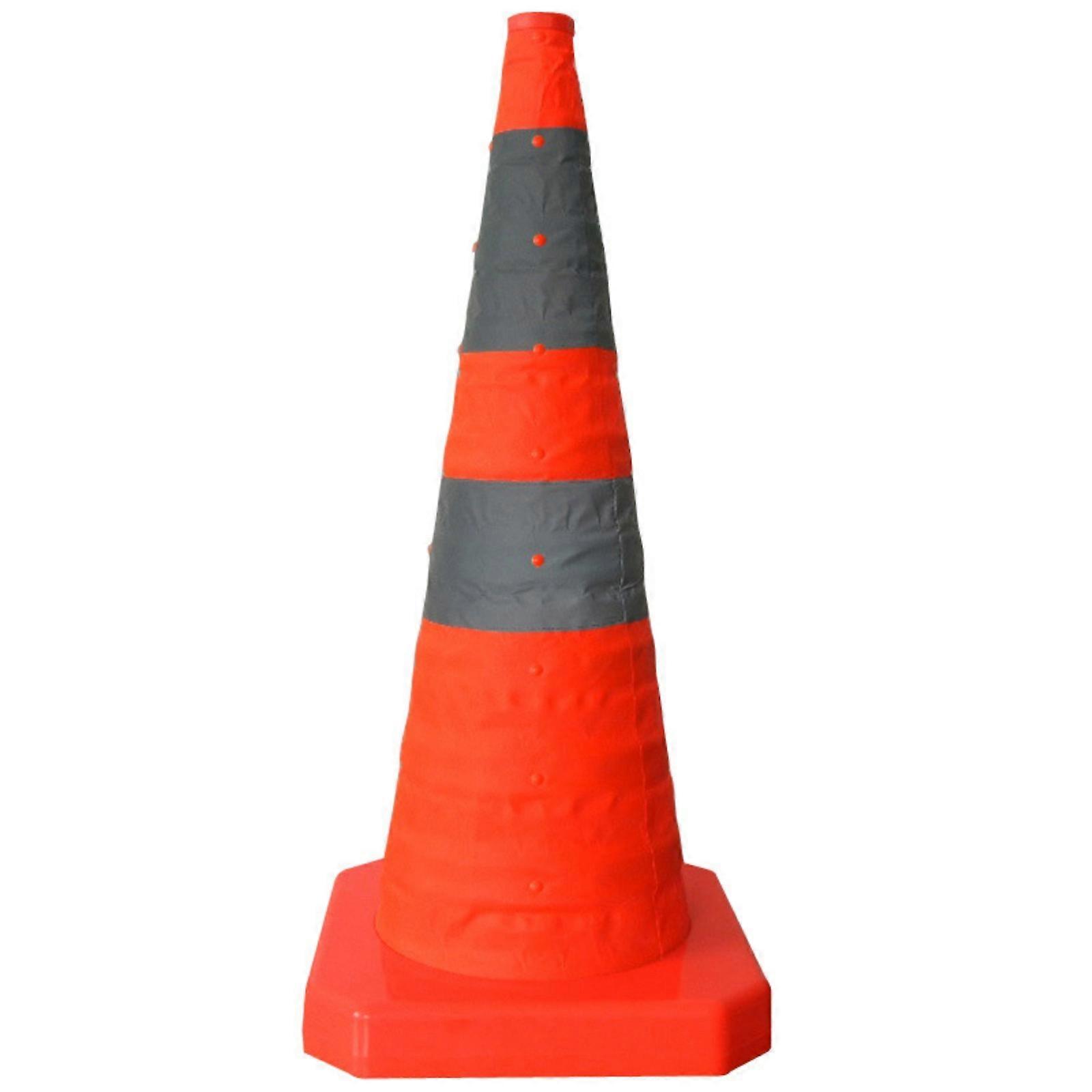 40/50/60/70cm Road Safety Cones Collapsible Orange Traffic Parking Cone Multifunction Cone with Reflective Stripe 70cm