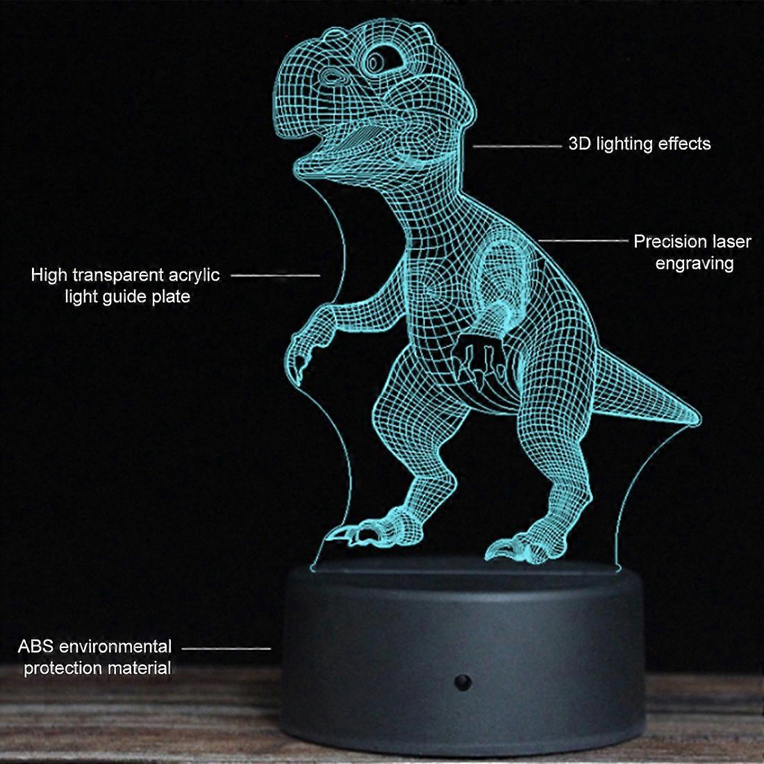 Crack Base Creative 3D Colorful LED Decorative Night Light, Touch Version DW13