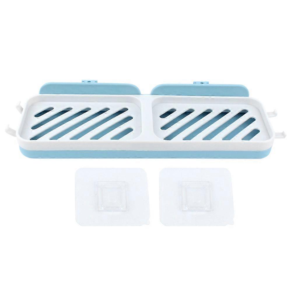 Wall Mounted Draining Soap Dish Double Layer Soap Holder Container