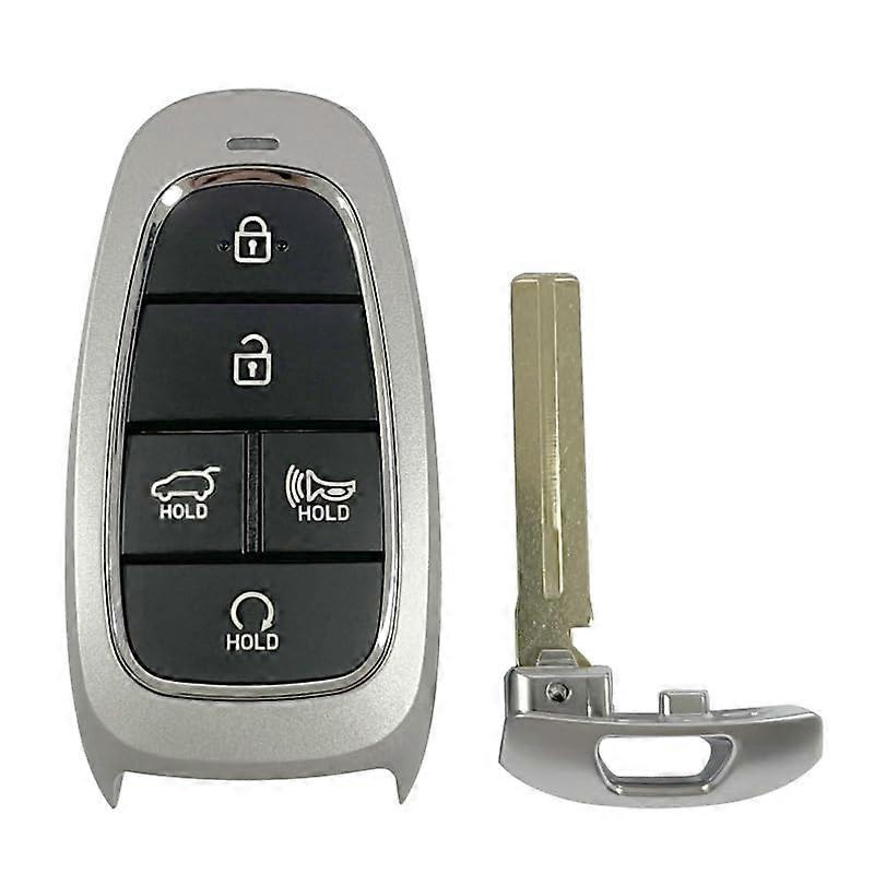 5 Buttons Keyless Entry Remote Key Fob for Hyundai Santa Fe 2021-2023 Black Replacement Key - 433 TQ8-FOB-4F27
