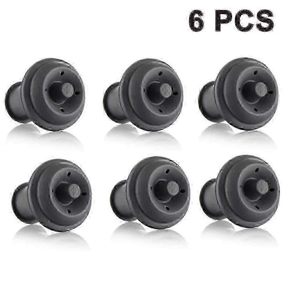 6pcs Vacuum Stoppers Wine Bottle Sealer Reusable