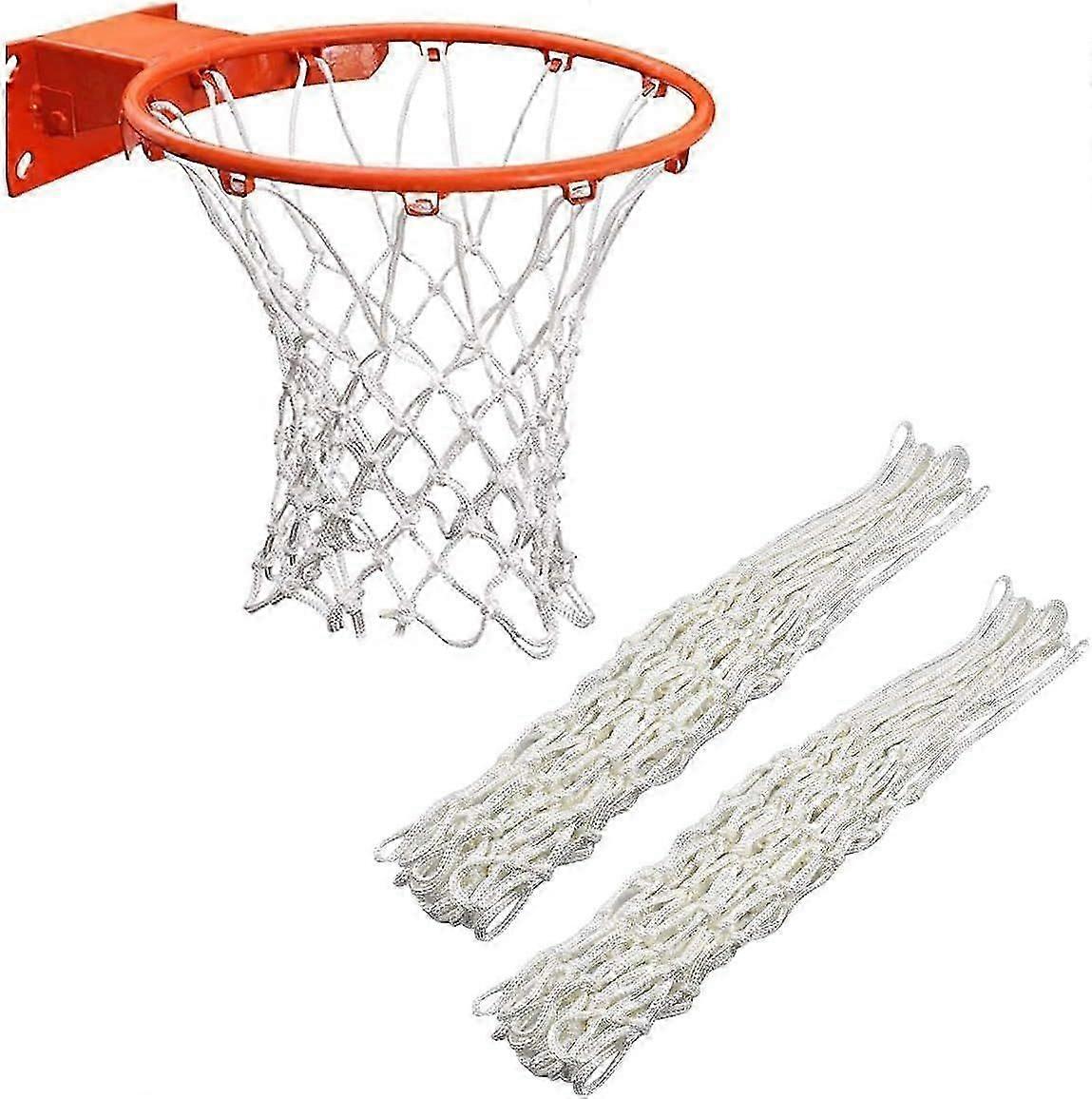 2 قطعة الثقيلة كرة السلة صافي استبدال يناسب معيار 12 حلقة كرة السلة طوق صافي لمعدات اللياقة البدنية الداخلية والخارجية