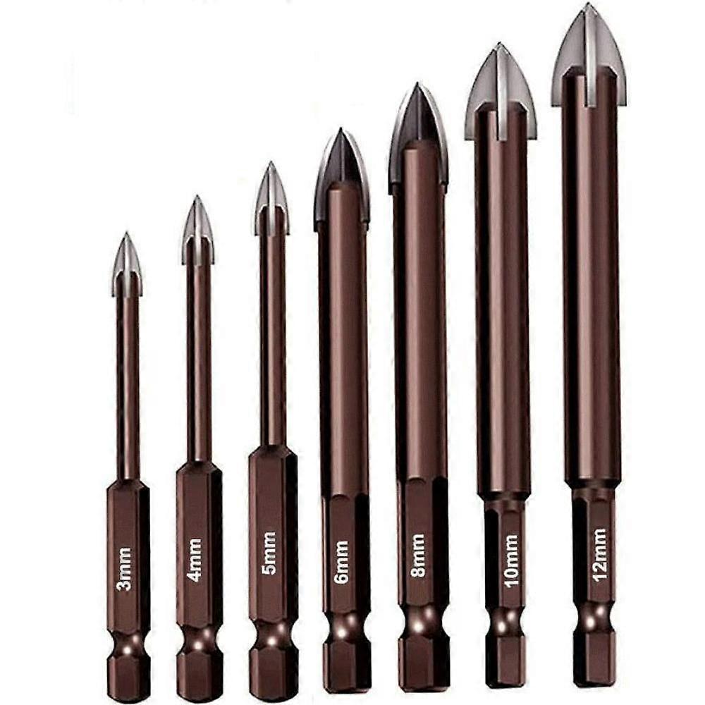 6/7pc set of tile drill bits Glass drill bits Ceramic drill bits 3-13mm for tiles Porcelain