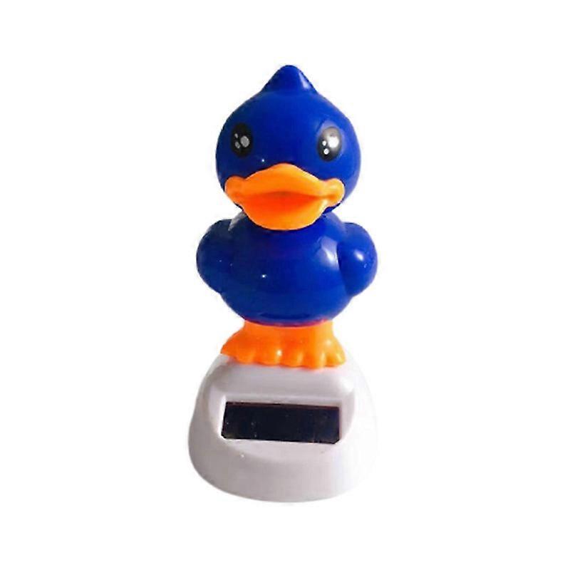 Solar Cartoon Figure Ornament For Car Dashboard Dynamic Dancing Animal Tabletop/YY--Blue Duck