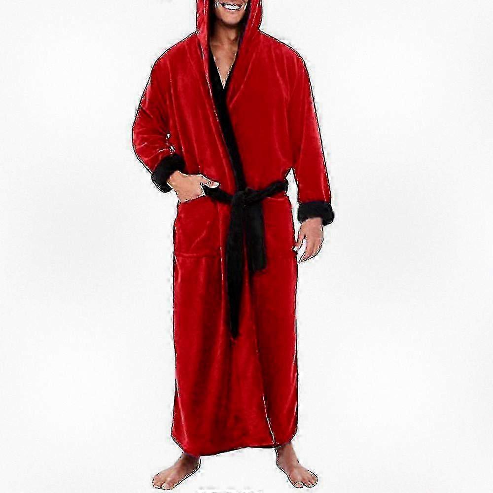 Herr Huva Fleece Badrock Långärmad Nattkläder Nattkläder Loungewear
