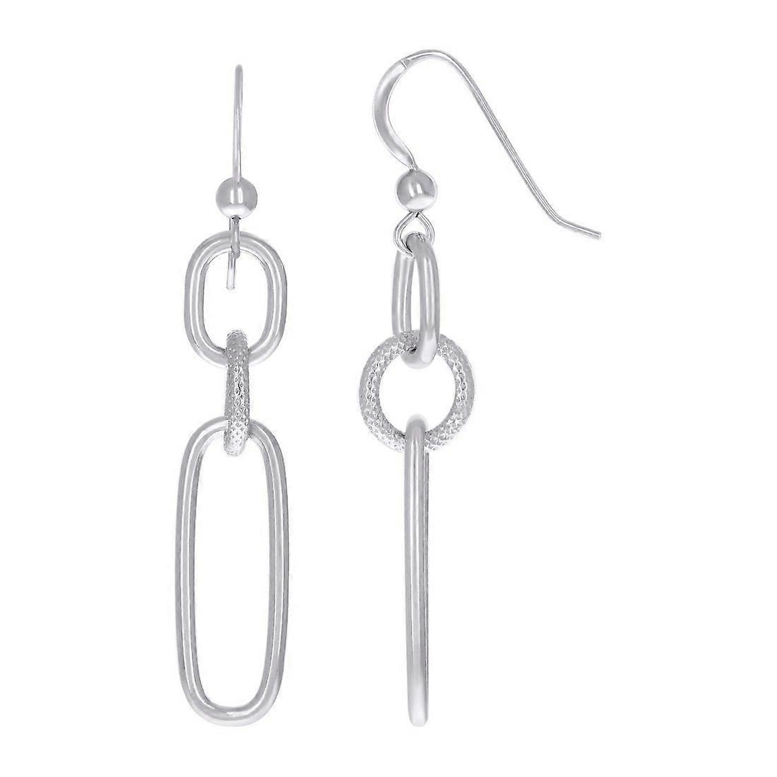 925スターリングシルバーレディースファッションダングルイヤリング48.8x8mm幅女性用ダングルイヤリング