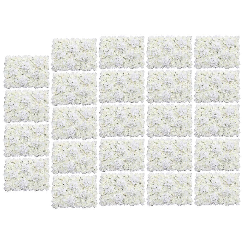 24 Flower Hydrangea Wall Panel Backdrop Ornaments Decor White