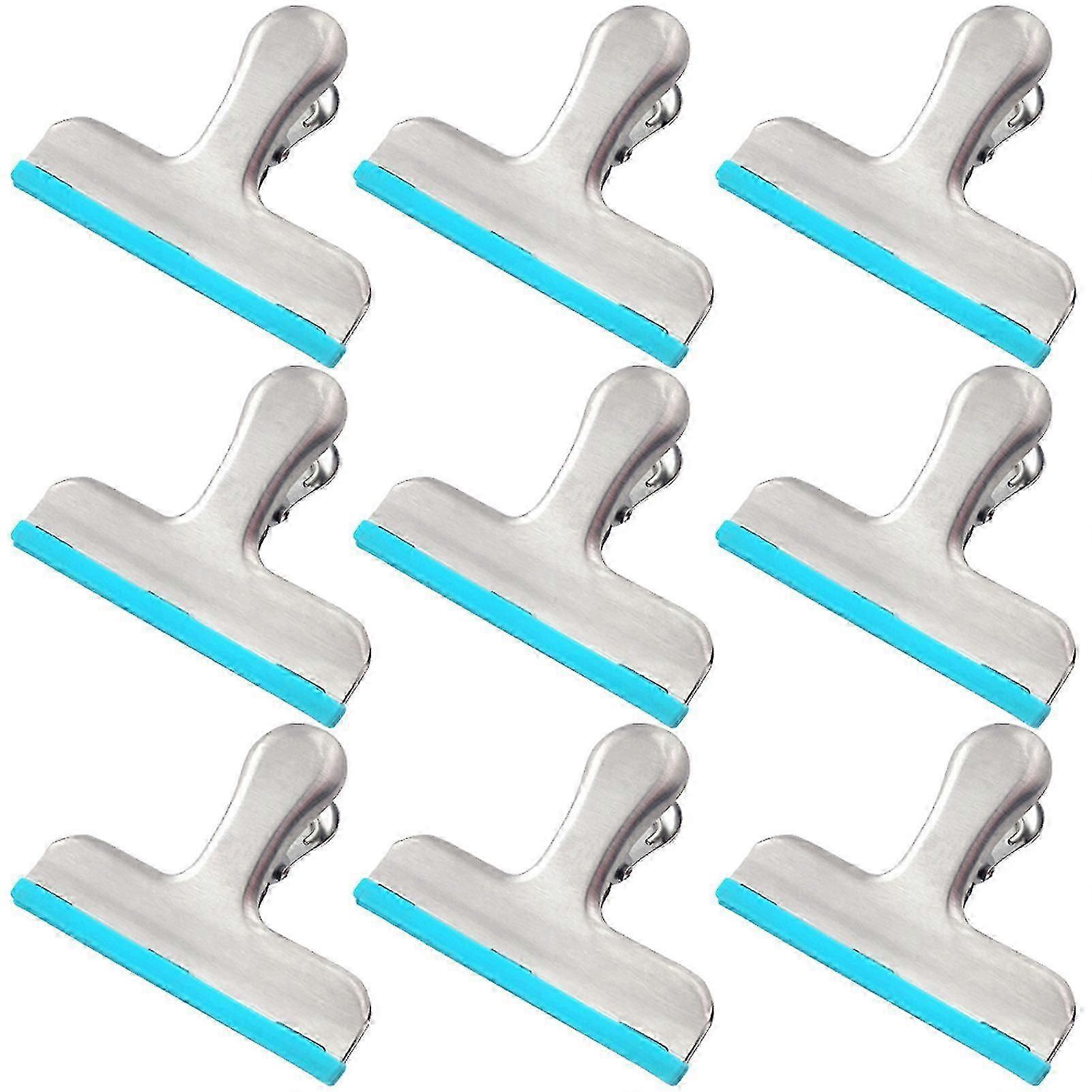 10pcs clipe de vedação com proteção de silicone prático aço inoxidável universal