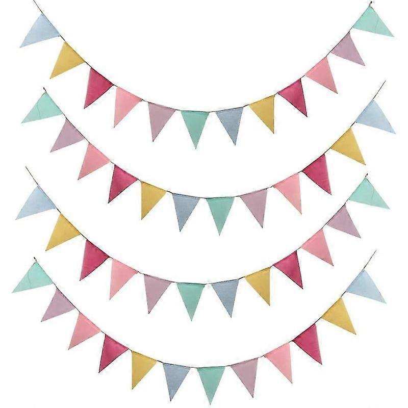 Lebanghui Pennant Chain 4 Pcs Of Pennant Garland 48 Pieces Of Pennant