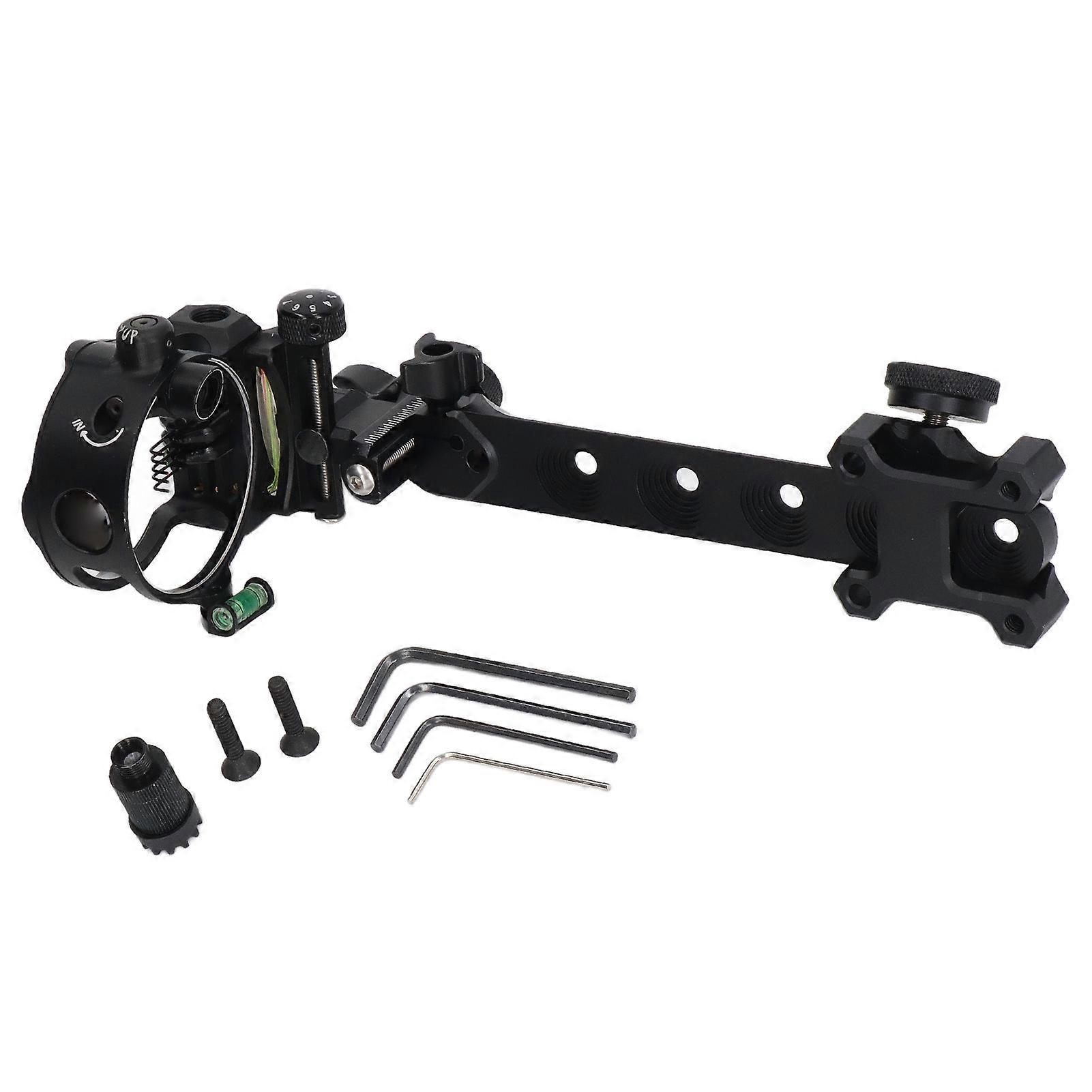 Bow Target 5 Pins with Retina Function Aluminium Alloy Archery Sight for Outdoor Hunting Shooting