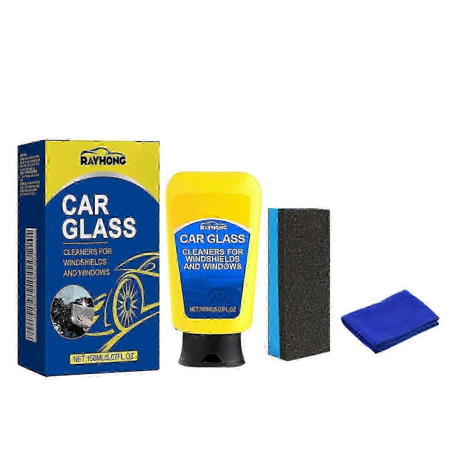 Rayhong Windscreen Car Cleaner, Windscreen Rearview Mirror Cleaning Oil And Fog Remove Cleaner