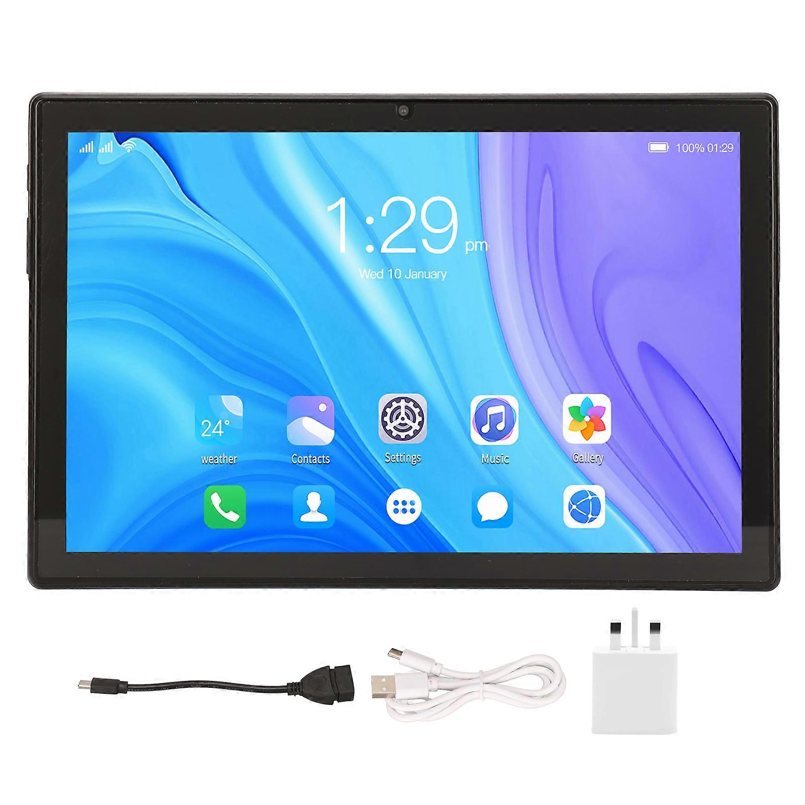 10 Inch Octa Core Processor 6GB 128GB 2.4G 5G 800W 2000W for Android 11 IPS HD Touchscreen Blue Callable Tablet