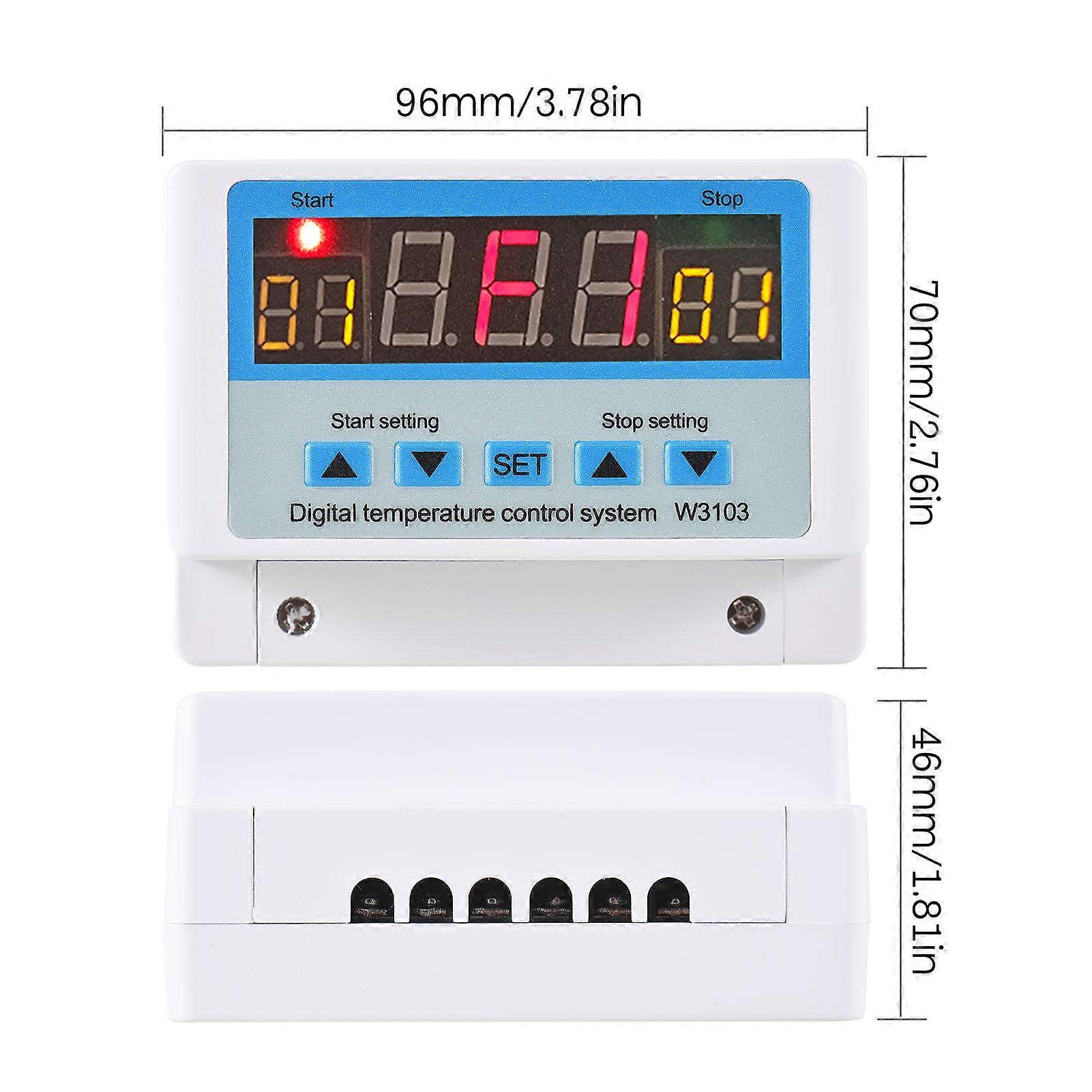 10A/DC24V LED Digital Controller Intelligent Thermostat Heating Cooling Temperature Control System with Sensor