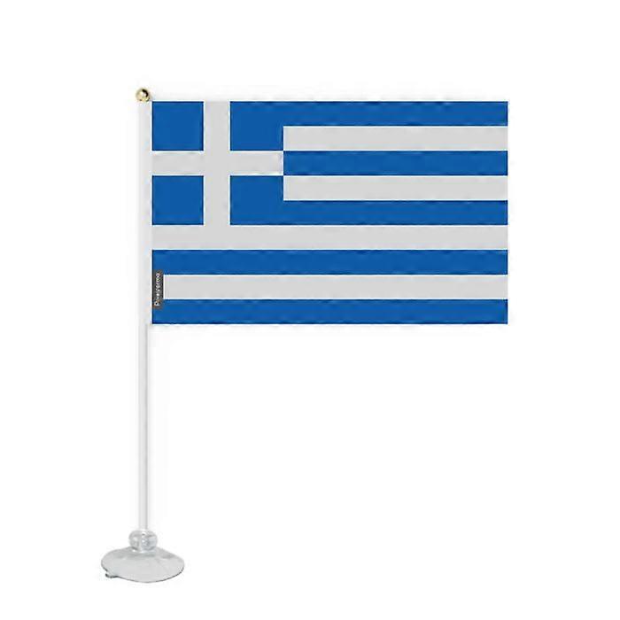 Flag - Greece - Mini Suction Cup Flag - 20 x 30 cm - Polyester - Double-Sided Print