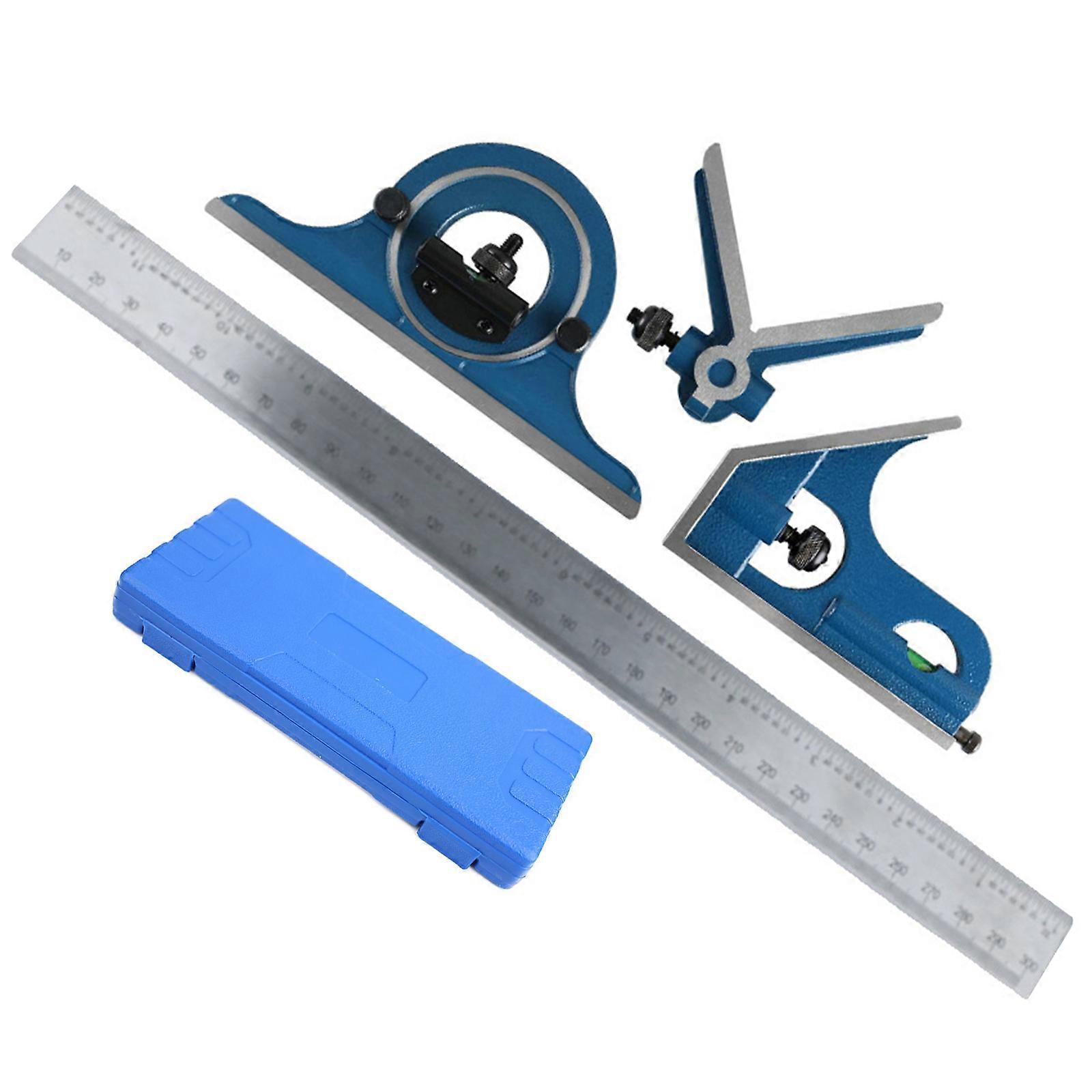 Set di strumenti di misurazione essenziali con righello combinato da 180 gradi da 300 mm adatto per progetti di ingegneria degli ingegneri della lavorazione del legno