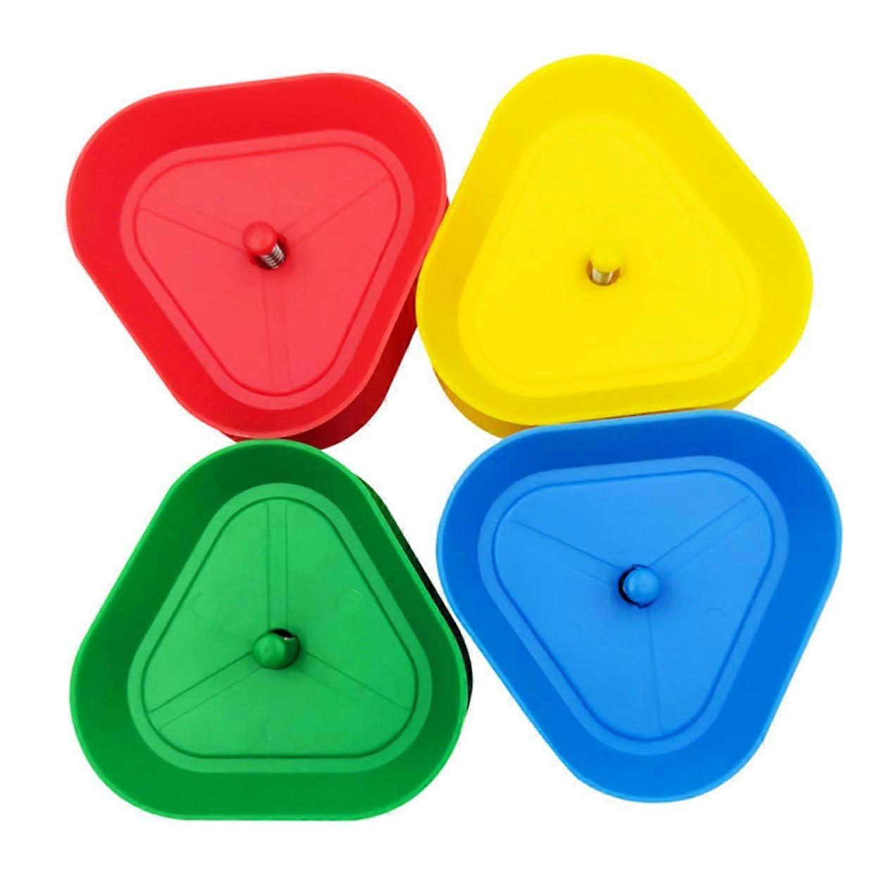Triangle Poker Card Rack Holder Tray Set of 4 for Small Hands with Spring-Action Design for Easy Use and Stability